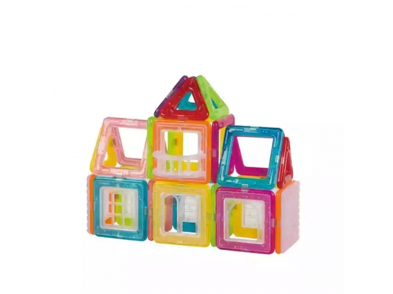 Set de construit cu 56 piese magnetice AliBibi