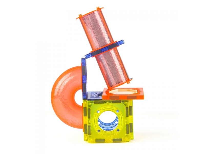Set de constructie AliBibi cu piese magnetice luminoase