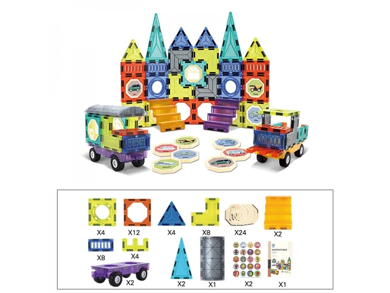 Joc constructie AliBibi cu 71 piese incluse