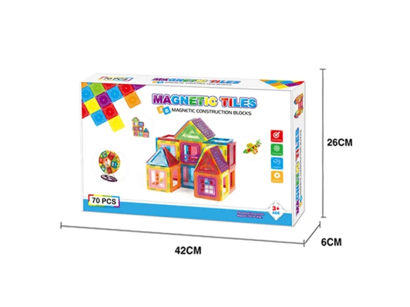 Set de construit cu piese magnetice AliBibi