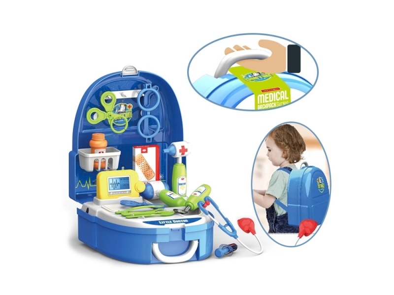 Set de joaca trusa de doctor tip ghiozdan Alibibi
