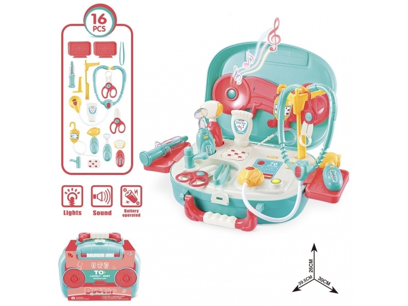 Set de joaca trusa doctor Alibibi cu gentuta cu lumini si sunete
