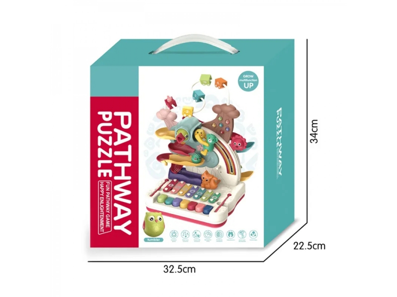 Jucarie interactiva AliBibi cu sunete, pian, xilofon, cifre, figurine animalut