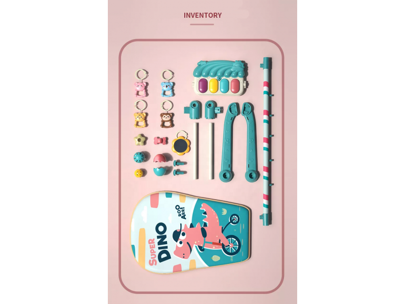 Saltea de joaca Baby Piano Dino AliBibi cu accesorii muzicale