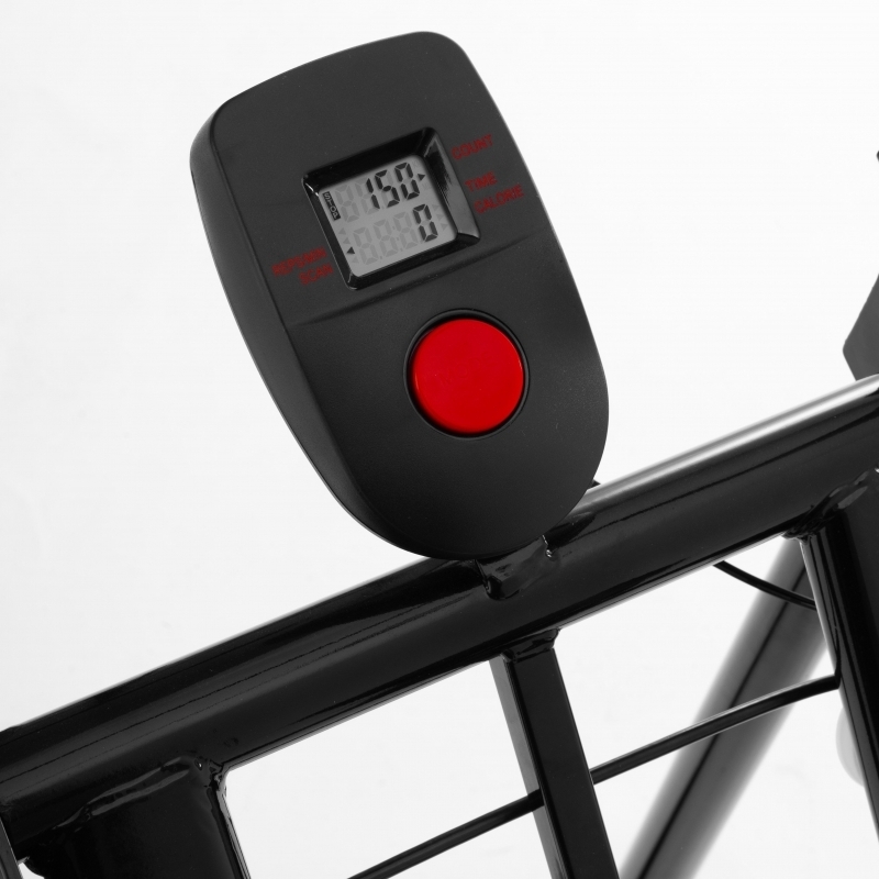 Stepper FitTronic Stair Climber Krome S600, Stepper vertical din otel, greutate maxima 120 kg, ghidon reglabil pe 3 niveluri si monitor digital cardio
