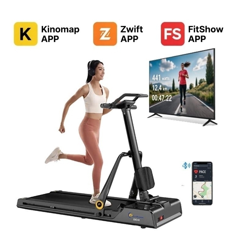Banda de alergat revolutionara FitTronic EVO Complete Training 4 in 1, Antrenament complet: Alergare, Vaslit, Abdomen si Power Station. 4 aparate in 1. Echipament de cardio si forta. Motor 3 CP
