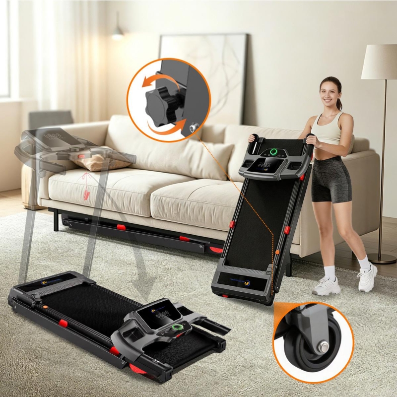 Banda de alergat electrica FitTronic EVO 2000, Motor 2.0, Viteza 1-12 km/h, Greutate maxima utilizator 110 kg, Design compact si pliabil