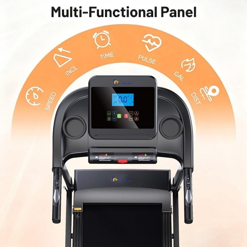 Banda de Alergat Electrica FitTronic EVO 5000 PRO, Motor Puternic 3.0 CP, Inclinare Automata 15%, Utilizator pana la 120 kg, Display LCD 3.5 inch, Pliere Hidraulica cu Amortizor